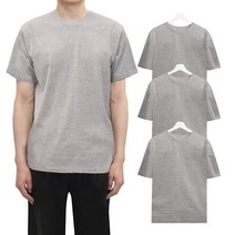 남자 여자 공용 20수 데일리 라운드 면 기본 반팔 무지 티셔츠 3장
