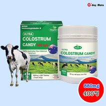 초유 단백질 유산균 효능 호주 청정 울트라 자연 초유캔디 880mg 400정, 2통