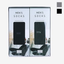 BYC 남성 신사 정장 장목 양말 2족 선물 세트 SMS1022