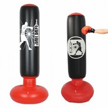 실내운동 간편 휴대 설치 샌드백 복싱 스탠딩 펀칭백 160cm, 160cm 블랙