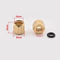 20PCS 소형/대형 구리 너트 O 링 Sscrew 3*2mm 및 4*3mm 엡손 XP600 TX800 UV 댐퍼 1390 DX7 DX4 DX5 잉크 튜브, [02] 3x2mm