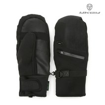 와이키 이중방수 방한 남성 스키보드 벙어리장갑 SG1400, 블랙