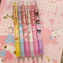 산리오 볼펜 6개 세트 헬로키티 마이멜로디 폼폼푸린 시나모롤 쿠로미 리틀트윈스타 다이어리 꾸미기 다꾸 볼펜
