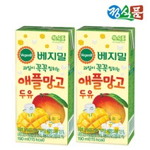 베지밀 과일이 꼭꼭 씹히는 애플망고 두유 190ml 16팩, 베지밀 과일이 꼭꼭씹히는 애플망고 두유190ml 16팩