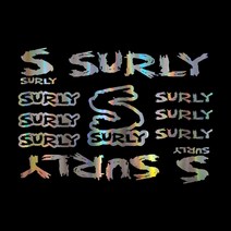 Surly 자전거 프레임 데칼 개 공장 스티커 그래픽 접착제, 06 green