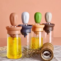 SONGMI 송미 에어프라이어 바르는실리콘 기름 식용유솔 붓 오일스프레이, 그린+딥브라운