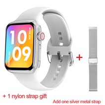 업그레이드 버전 w26 w46 smartwatch iwo 13 pro 1.75 인치 320385 스마트 시계 남성 여성 블루투스 통화 diy 다이얼 pk dt100 w37 pro, 협력사, 실버 메탈 추가
