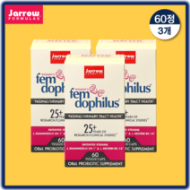 자로우 포뮬러스 3개세트 여성 펨 도피러스 50억 60캡슐 냉장보관용 Fem-Dophilus 5 BILLION 60 Capsules, 3개, 60정
