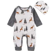 아기우주복+비니세트 사슴 바디슈트 점프수트 애기/아이/유아옷 돌/백일선물 아동복 베이비의류