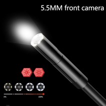 내시경 카메라 5.5/8mm 산업용 IP67 방수 1080P HD 파이프 하수도 자동차 검사 2600mA 배터리 디지털 보어스코프 124167, 10m hard wire, 5.5mm front camera