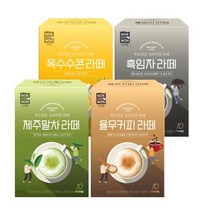 라떼 4종세트 (흑임자+율무커피+제주말차+옥수수콘), 총 수량