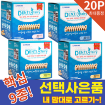 포켄스 덴티페어리 강아지 대용량 치석 입냄새 제거 양치껌 584g + 덴탈껌 9종 사은품, L 32개입, 9. 덴티3페어리 L 3P 사은품