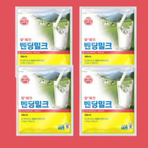 오뚜기 오쉐프 벤딩 밀크 1kg 4개 전지 우유 탈지 분유 자판기, 오뚜기 오쉐프 벤딩밀크 1kg 4개