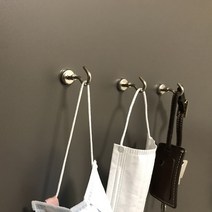 초강력 자석 훅 후크 마스크 걸이 현관 열쇠 차키 고리 보관, 고리형, 실버, 1개