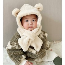 곰돌이 베어 모자목도리 아기퍼목도리 돌아기 목도리 밍크목도리 겨울 모자 귀도리 귀돌이 털모자 곰돌이모자 키즈 방한모자 퍼목도리 방한모 머플러