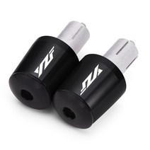 7/8 quot22mm 바이크 오토바이 핸들 바 엔드 플매트 카펫 매트 러그 슬라이더 그립 캡 액세서리 Yamaha YZF R3 R25 R6 R1 R125 R250 R6s, 02 Black