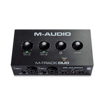 M-Audio USB 오디오 인터페이스(Mac Win DTM DAW 저소음 라이브 스트리밍 재생 홈 녹음 M-Track Duo용 음악 제작 소프트웨어 포함), with 2 Mic Inputs_Interface on