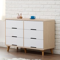 우아미아이 [우아미가구]피하스 와이드 3단 서랍장, 화이트메이플