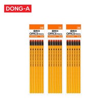 동아 오피스연필 지우개 6본 12본 B HB 2B 옐로우연필 사무용 전문가용 국산연필, 1개, 오피스연필 6본(2B)
