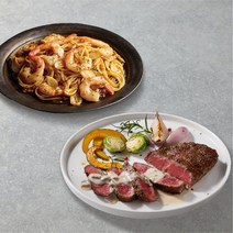 애슐리 트러플크림 수비드 스테이크 2인분＋ 감바스 생면 파스타 1인분