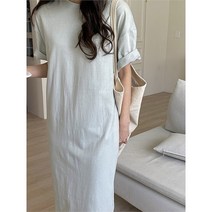 벨라도이 BELLA.DOI 라운드넥 무지 면티 롱원피스 10color (6963190)