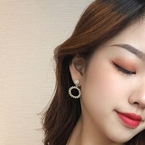 특별한 날 노 알러지 원형 진주 귀걸이