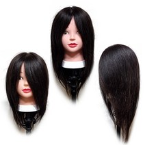 SALE 인모100 연습용 가발 미용가발 커트 아이롱 펌 염색 / 바이곰, 14인치(40cm)