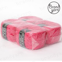 브랜드얀 엑센트1(1볼/ 4볼) 털실 뜨개실 코바늘실 대바늘실, 4볼, 12-2 핫핑크