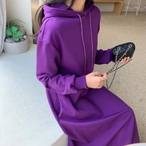 하이데일리 뉴버드 플레어 후드 롱원피스