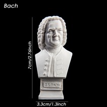 북유럽 조각 그리스 신화 석고 동상 개 수지 피규어 초상화 흉상 미니 그리기 연습 공예, Bach y