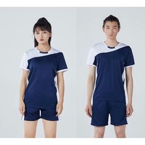 배구 유니폼 운동복 의류 상하의 운동회 트레이닝복 반팔, A831여성용블루