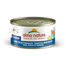알모네이쳐 HFC 내츄럴캣 고양이 습식캔 주식캔, 70g, 참치와 닭고기와 치즈 70g