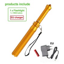 디아멍배트 사회인야구배트 자기 방어 led 손전등 focusable mace 야구 전술, eu 차저 612 골드, 05 EU charger 612 gold