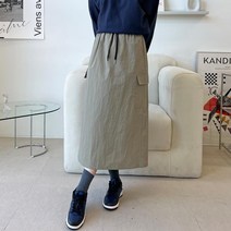 여자 여름 바스락 밴딩 카고 롱 스커트 아내선물 꾸안꾸 정장팬츠 새내기