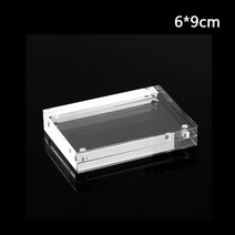 추억 사진 액자 프레임 포토테이블 사진인화 액자틀 캘리그라피 양면 투명 크리스탈 홀더 책상 아크릴 자석 장소 직각 아크릴 펜던트 홈 장식, 6x9cm