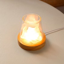암염전등 불명 솔트 감성 천연 소금 무드등, 램프베이스+화산컵+크리스탈 100g