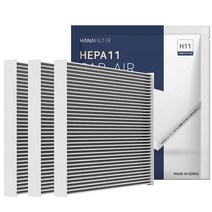 3개 하나필터 PM2.5 차량용 자동차 에어컨 필터 초미세먼지 제거 국내산, HF-18