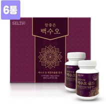 haccp 식약처 인증 백수오 정 알약형 국산 백수오추출물 열수 추출 고농축 백수오 추출액 유기농 석류 녹차 추출물 과라나 울금 대두 이소플라본 유산균 효능 대용량 추천, 6통