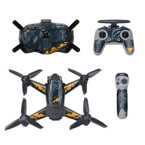 연습용 카메라 촬영 드론 안티 크래치 DJI FPV 스킨 데칼 PVC 스티커 드론 장식 스티커 DJI 빗 고글 V2 원격 컨트롤러 액세서리, 02 04