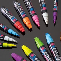 형광 보드마카 화이트보드 거울 유리 필기펜 S 옐로우