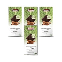 토라스 다크 초코릿 계피 스테비아 125g Torras CHOCO NEGRO CANELA STEVIA, 4팩