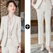 유니폼 여성 양복 면접룩 50대 40대 정장 수트 세트 전문직 가을 겨울 캐주얼 비서룩 키작녀 프로필 사진