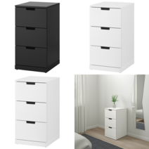 이케아 서랍장 NORDLI 노르들리 3칸서랍장 화이트 40x76 cm