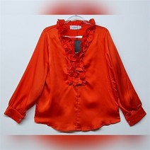1752번.볼륨넥 블라우스.오렌지