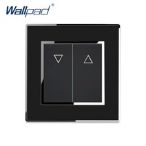 전동커튼 레일 자동 스마트 IOT 커튼 블라인드 스위치 2 갱 리셋 순간 접촉 월 패드 실버 테두리가있는 고급 아크릴 패널