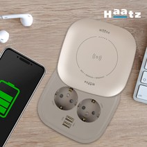 하츠 고속 무선충전 USB 매립형 콘센트 MC-R1201CM, 1세트