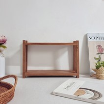 원목 우드 나무 미니 2단 다육이 다용도 선반, 일반