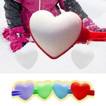 신광 하트 4종 눈사람 눈뭉치 스노우 볼 메이커 만들기 제조기 찍기놀이 틀 눈집게, 눈집게 하트-보라