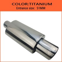 오토바이가변배기 머플러 준비엘 자동차 시스템 테일 파이프 팁 스테인레스 51, 티타늄 51mm