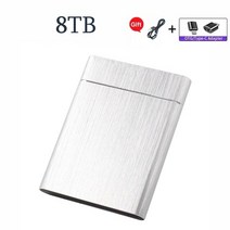 블루레이 USB 외장 고속 1TB 하드 디스크 SSD c형 드라이브 대용량 모바일 솔리드 스테이트 노트북, 28 Silver 8TB